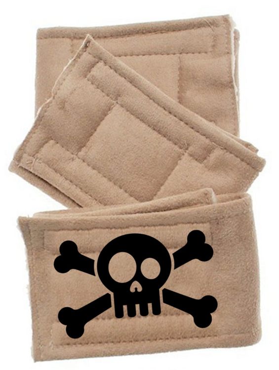 Peter Pads Tan 3 Pack 5 sizes with Design Skull